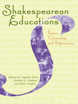 cover image of Shakespearean Educations